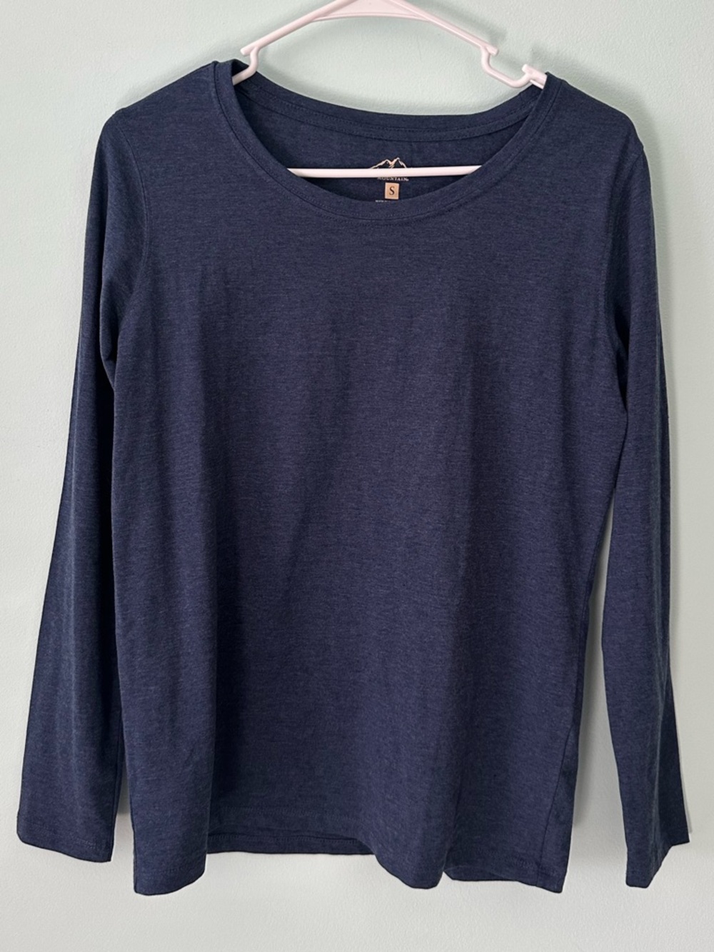 Basic Long Sleeve Crewneck Top - Navy